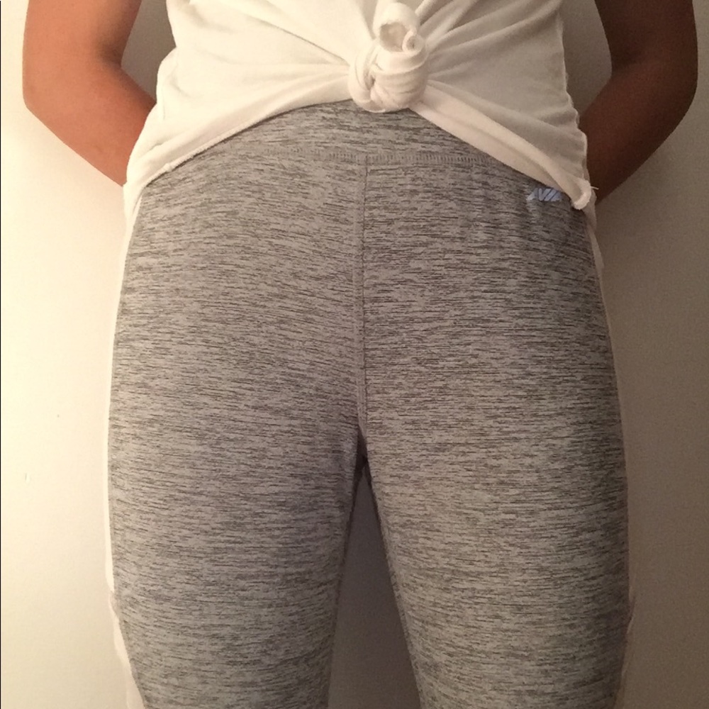 Avia Grey and White Stretchy Leggings